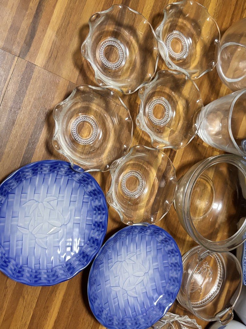 Assorted Glassware, Ceramic Dishes, and Sake Bottles (Category: Dinnerware & Cutlery) located in Baliuag. Submitted by importeditemsbykimi (Listing ID 1471241079, Image 2). Description: - Bundle includes: Asahi Super Dry beer glasses, Kirin glassware, blue patterned plates, ceramic sake carafes, and textured glass bowls - Variety of styles and sizes mixed together - Ideal for beginners or stocking up a home bar - Selling as a complete set only (n