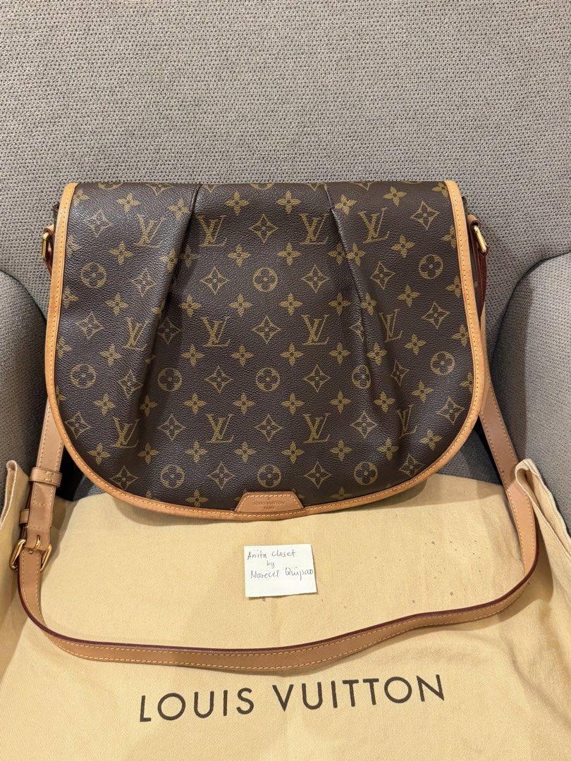 Authentic Louis Vuitton (Category: Luxury Apparel) located in Manila. Submitted by chloe_luxuries (Listing ID 1471286558, Image 1). Description: Guaranteed Original Louis Vuitton Menilmontant mm size Still in very good condition Comes with dustbag Pm for more details.