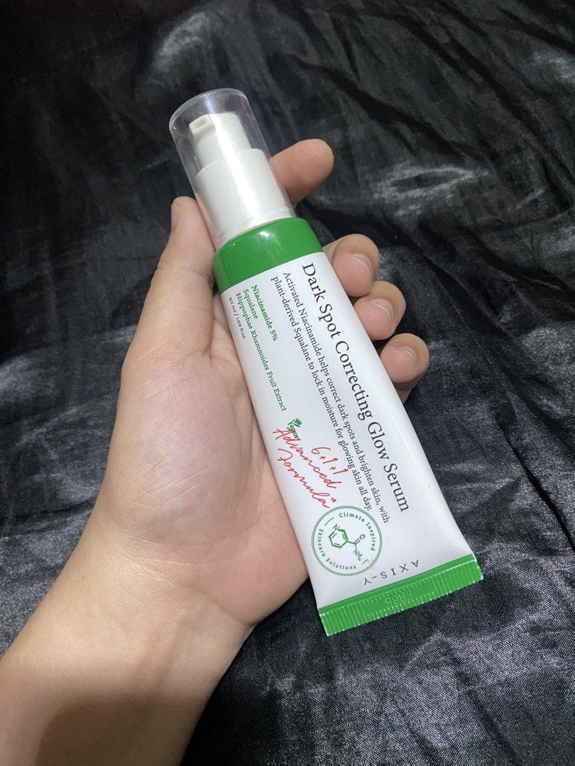 AXIS Y Dark Spot Correcting Glow Serum 50ml (Category: Face Care) located in Manila. Submitted by strawberrynot (Listing ID 1471174539, Image 1). Description: 🎀 medyo marami pang laman 🎀 bought last year yata can’t remember na 🎀 saglit lang din nagamit 🎀 exp date: nov 2027 📍meet up (lrt 2 station) or lalamove .