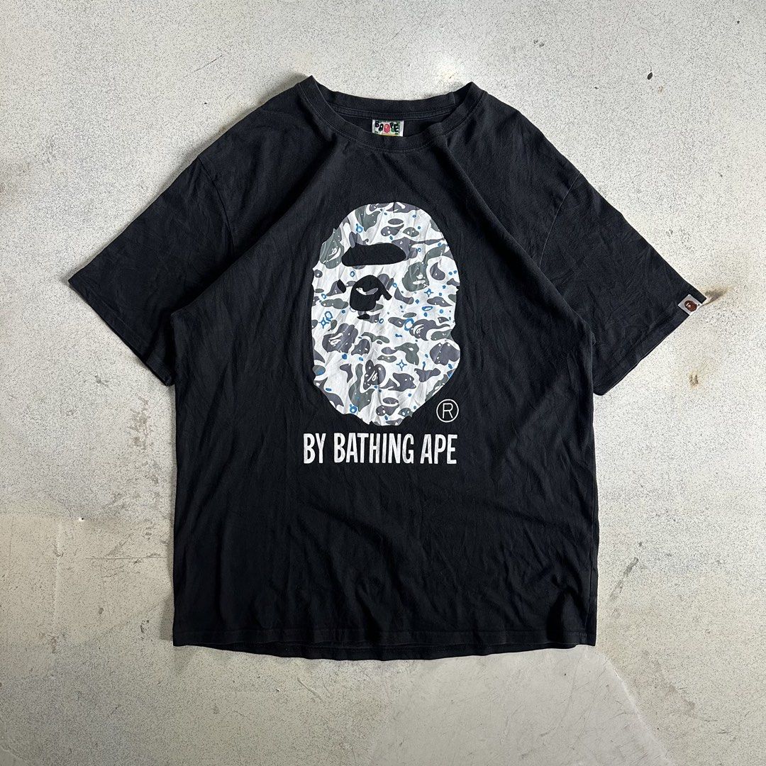 Bape Big head shirt (Category: Tshirts & Polo Shirts ) located in Manila. Submitted by kilthrift (Listing ID 1471191147, Image 1). Description: excellent condition issue: check last pic complete tags 10/10 color rate dimes 24x29.