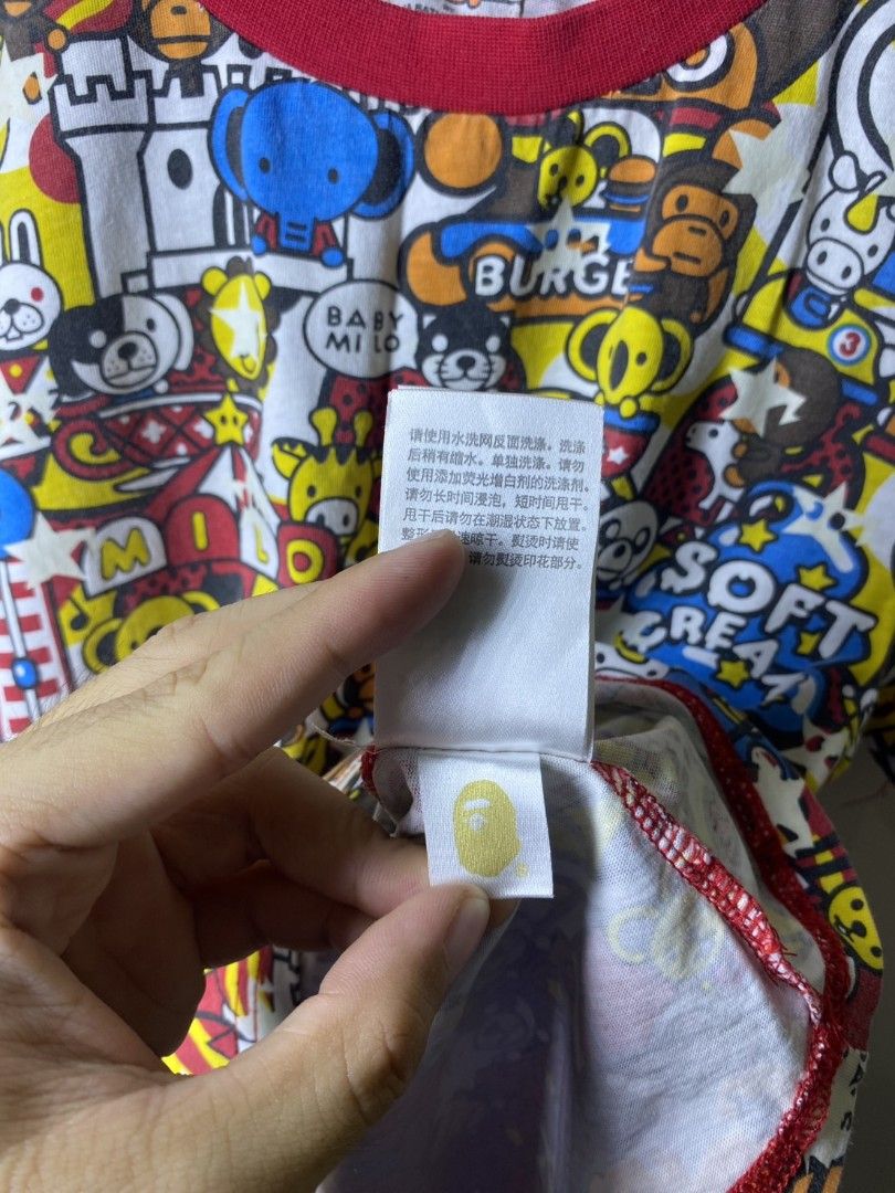 BAPE KIDS AOP (Category: Kids Wardrobes & Storage) located in Manila. Submitted by lunaras_declutter (Listing ID 1471148836, Image 3). Description: LIKE NEW SIZE 6-7.