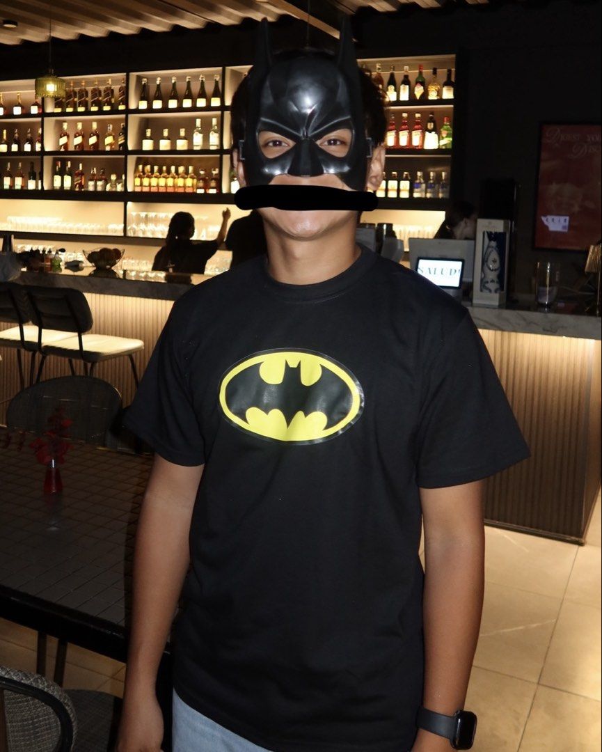 Batman Mens Halloween Costume (Category: Sets & Coordinates) located in Manila. Submitted by whereubeeeeeen11 (Listing ID 1471272388, Image 1). Description: Inclusions: - batman shirt (M) - batman mask.