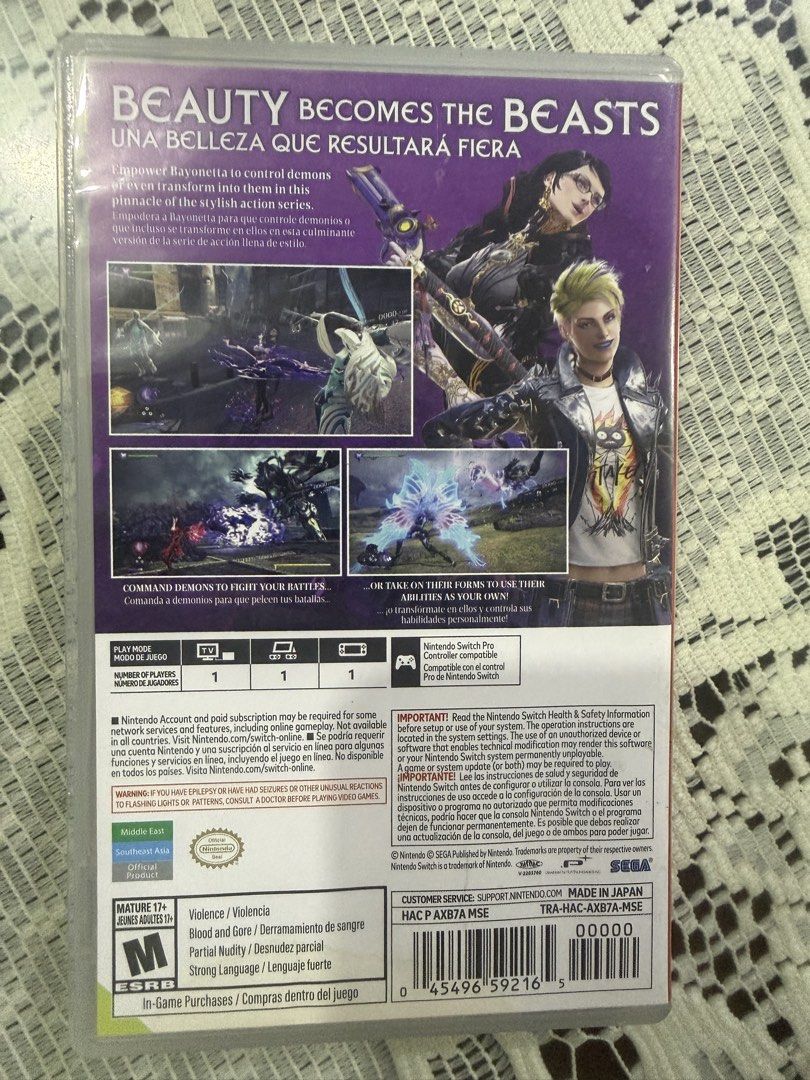 Bayonetta 3 Nintendo Switch Game (Category: Nintendo) located in Makati City. Submitted by wildmountain-0d6645 (Listing ID 1471222361, Image 2). Description: - Game Title: Bayonetta 3 - Platform: Nintendo Switch (Physical Cartridge with original case).