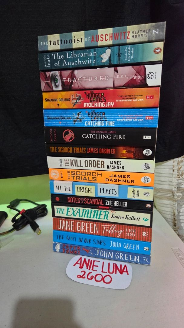 Bestseller Books (Category: Storybooks) located in Baguio. Submitted by anieluna2600 (Listing ID 1470834294, Image 1). Description: 🚫 L̶i̶b̶r̶a̶r̶i̶a̶n̶ o̶f̶ A̶u̶s̶c̶h̶w̶i̶t̶z̶-̶ P̶H̶P̶ 1̶8̶0̶ • Fractured- PHP 150 • Hunger Games: Mockingjay- PHP 150 • Hunger Games: Catching Fire (blue cover)- PHP 150 • Hunger Games: Catching Fire (black cover)- PHP 200 • Scorch Trials (movie cover)- 180 • Kill Order- PHP 150 • Scorch Trials- PHP 180 🚫 ̶A̶l̶l̶ ̶
