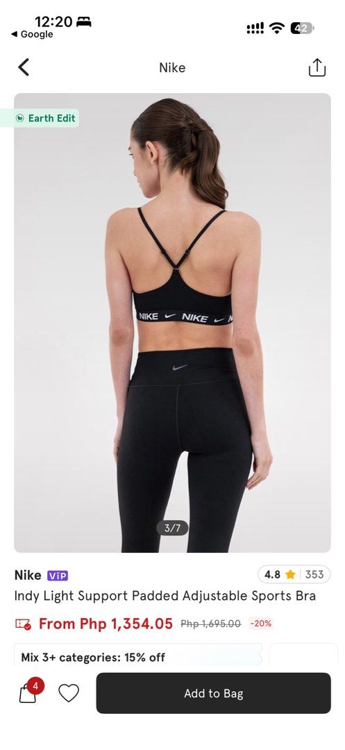 Black Adjustable Sports bra (Category: Activewear) located in Taguig. Submitted by house_of_petite (Listing ID 1471277699, Image 2). Description: 1,300+ pa to sa zalora Medium best fit small.