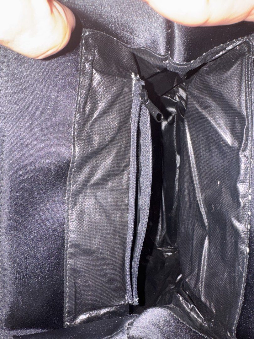 Black Quilted Nylon Mini Backpack with Gold Hardware (Category: Backpacks) located in Imus. Submitted by budolfindsimus (Listing ID 1471257361, Image 2). Description: 🖤 Japan Source Quilted Backpack - Minimalist Black! Japan source thrift find 🇯🇵✨ Details: 🖤 Color: Jet black - super classy 🧵 Material: Quilted nylon - light & durable ✨ Gold hardware zipper - sosyal! 🎒 Style: Backpack + may top handle 📐 Size: Medium - kasya daily essentials,