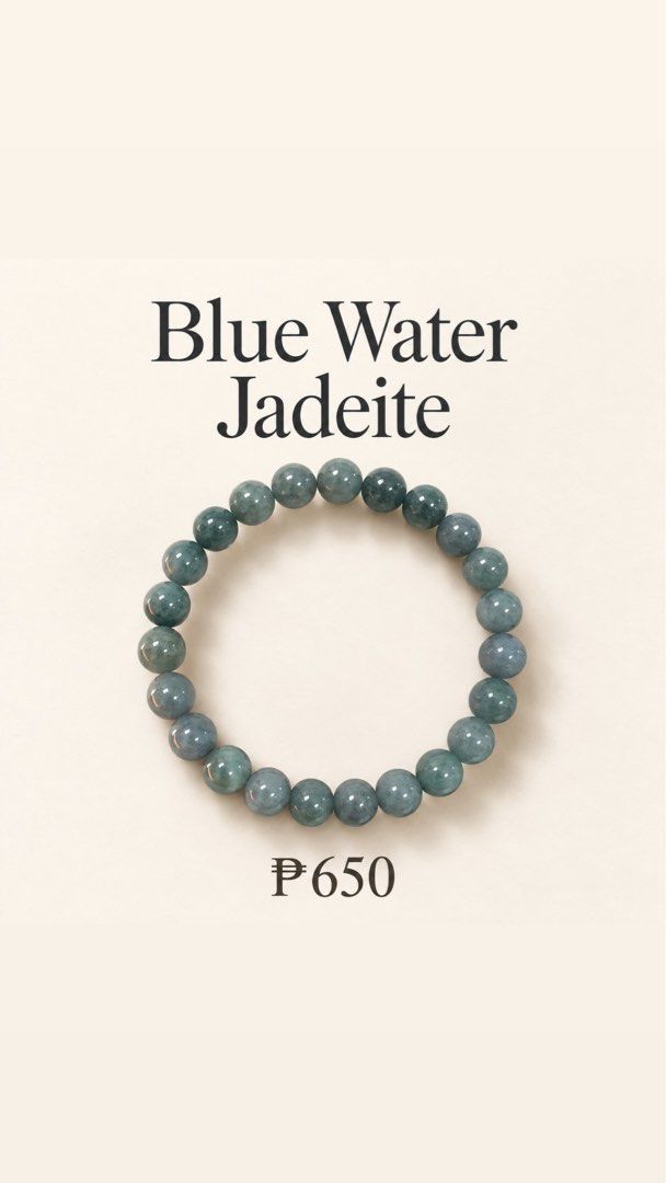 Blue Water Jadeite Bracelet (Category: Bracelets) located in Las Pinas. Submitted by fayeabell (Listing ID 1471157398, Image 1). Description: - Genuine blue water jadeite bracelet with natural translucency - Deep green shade with smooth cylindrical beads - Total weight: 17.59g - Strung securely on durable elastic cord for easy wear - Comes with official certificate of authenticity (No. GB2607039070) - Classic and elegant everyday piece.