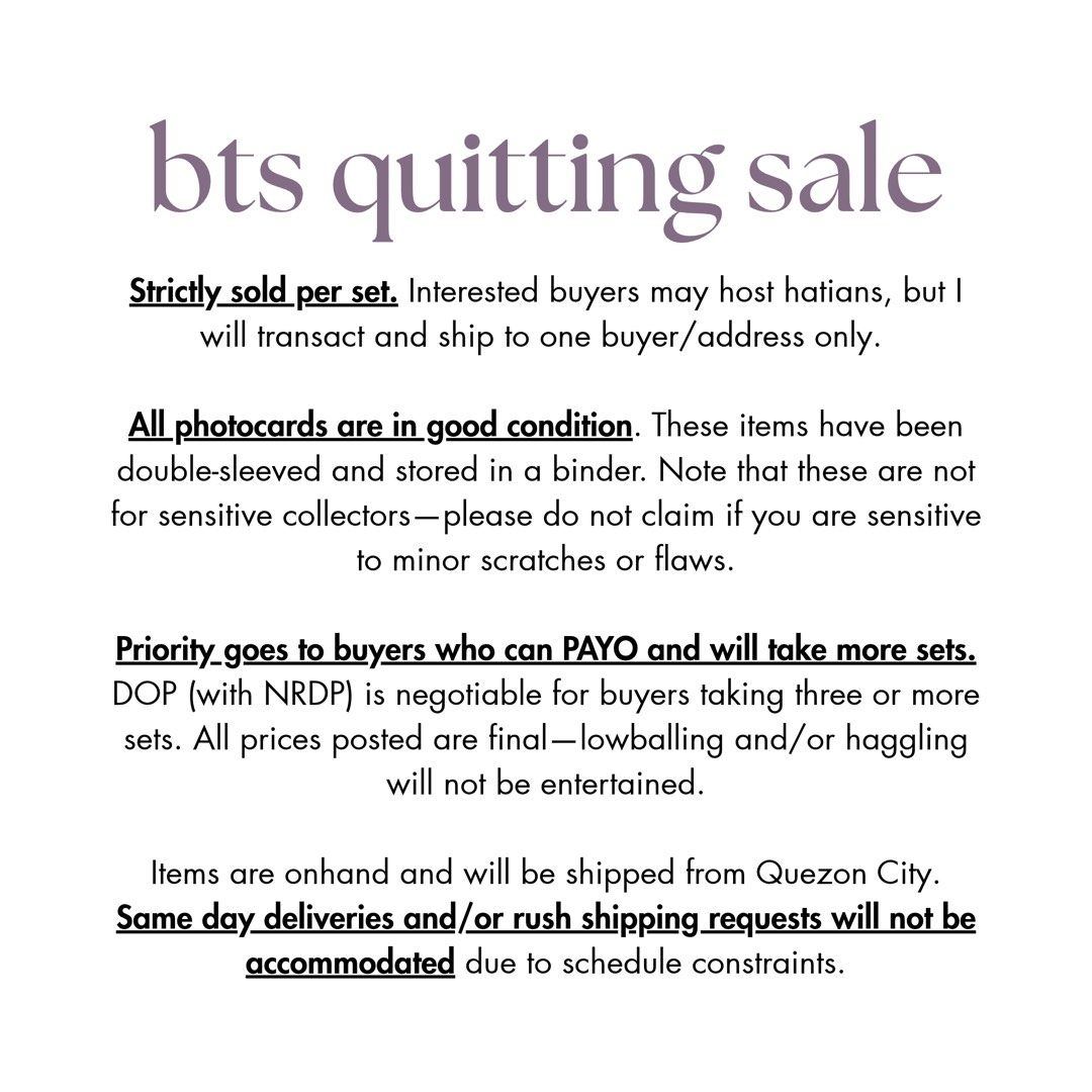 BTS Jimin Photocard Sets (Category: K-Wave Merchandise) located in Quezon City. Submitted by _peachbeam (Listing ID 1471285347, Image 2). Description: see photos for more details! comment or dm to claim 💌✨ – payo (prio) / dop nego for multiple set takers – mop: gcash or bank transfer (BPI, UB) – mod: J&T 🏷️ love yourself ly her tear answer map of the soul mots persona 7 face standard album invisible undefinable weverse ver map of the soul mots 