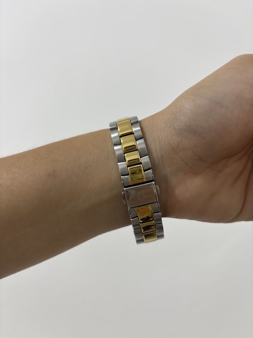 Bulova Two-Tone Crystal Watch (Category: Women's Watches) located in Pasig City. Submitted by bmdboutique (Listing ID 1471228188, Image 2). Description: Rfs: need funds Dm for more photos and inquiry.