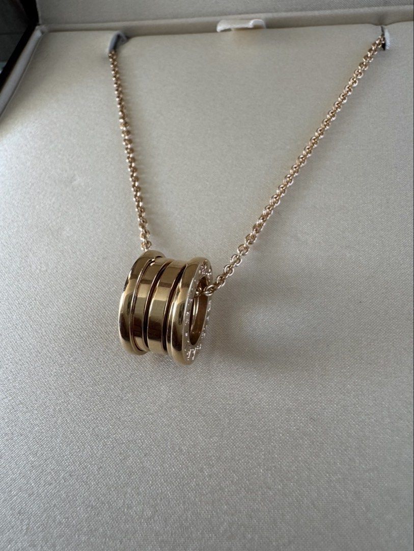 Bvlgari B.Zero1 Rose Gold Necklace (Category: Luxury Accessories) located in Makati City. Submitted by john32352 (Listing ID 1471276036, Image 3). Description: Unused Authentic BZero.1 Necklace Brand New Condition Reference number: 335924 Pink Gold Chain Length (Adjustable) - 15 inches to 17.72 inches Bought from greenbelt Free cleaning at Bvlgari Boutique anytime. Complete set (Box and Paper) With QR code and NFC and can be searched using Bvlgar
