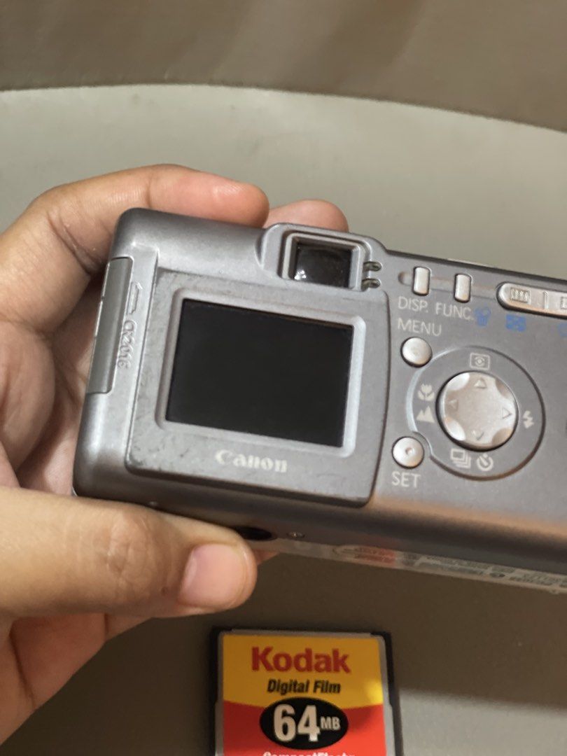 Canon Powershot A300 + CF Card (Category: Cameras) located in Manila. Submitted by 0702carts (Listing ID 1471148279, Image 2). Description: PLEASE MAKE READING A HABIT! Sold strictly AS-IS / WHERE-IS. No testing upon meet-up/delivery. No return/refunds etc. LAST PRICE: 900 Issue: Powers on, but screen shows a white display. Body also has signs of usage & scratches. Inclusion: CF Card &Rechargeable Double A Battery MOP: gcash/maribank MOD: lalamov