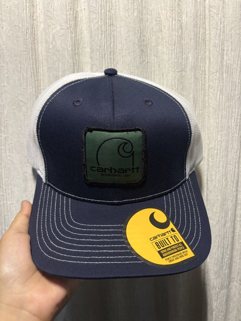 Carhartt Cap (Category: Caps & Hats) located in Bulacan. Submitted by mumbles01 (Listing ID 1471251609, Image 1). Description: CARHARTT NETCAP Keep your style effortlessly cool with the Carhartt Netcap. A perfect blend of classic workwear style and everyday streetwear vibes. Designed with a breathable mesh back, comfortable fit, and signature Carhartt look. Perfect for daily wear, casual outfits, and streetwear enthusiasts. • Authentic • One size