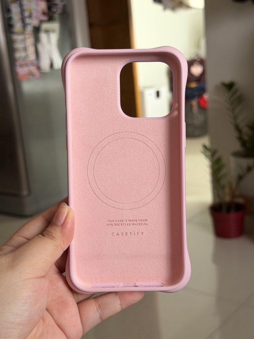 CASETIFY Ripple Case Primrose Pink (15 Pro Max) (Category: Cases & Sleeves) located in Manila. Submitted by declutteredbyja (Listing ID 1471183058, Image 2). Description: Ripple Case Primrose Pink (₱1,000) - with magsafe - no issues - has box Loc: Makati.