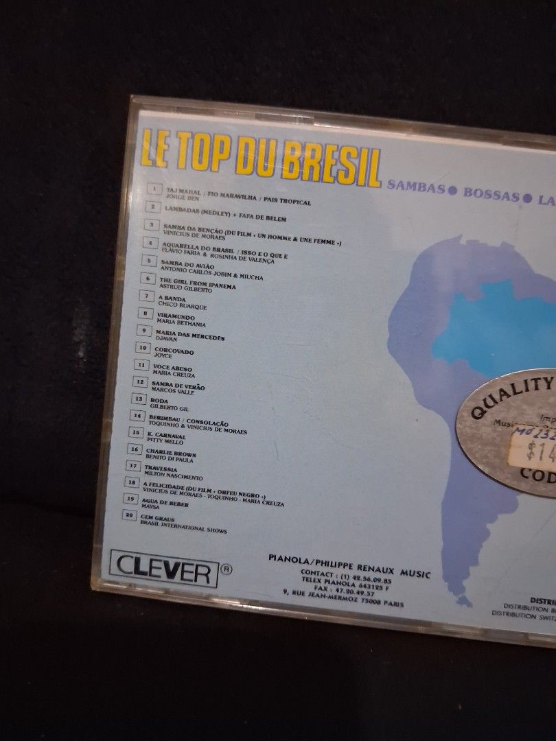 CD Album Le Top du Bresil (Category: CDs & DVDs) located in Paranaque City. Submitted by jnthn.c (Listing ID 1471221504, Image 3). Description: vg+ to nm.