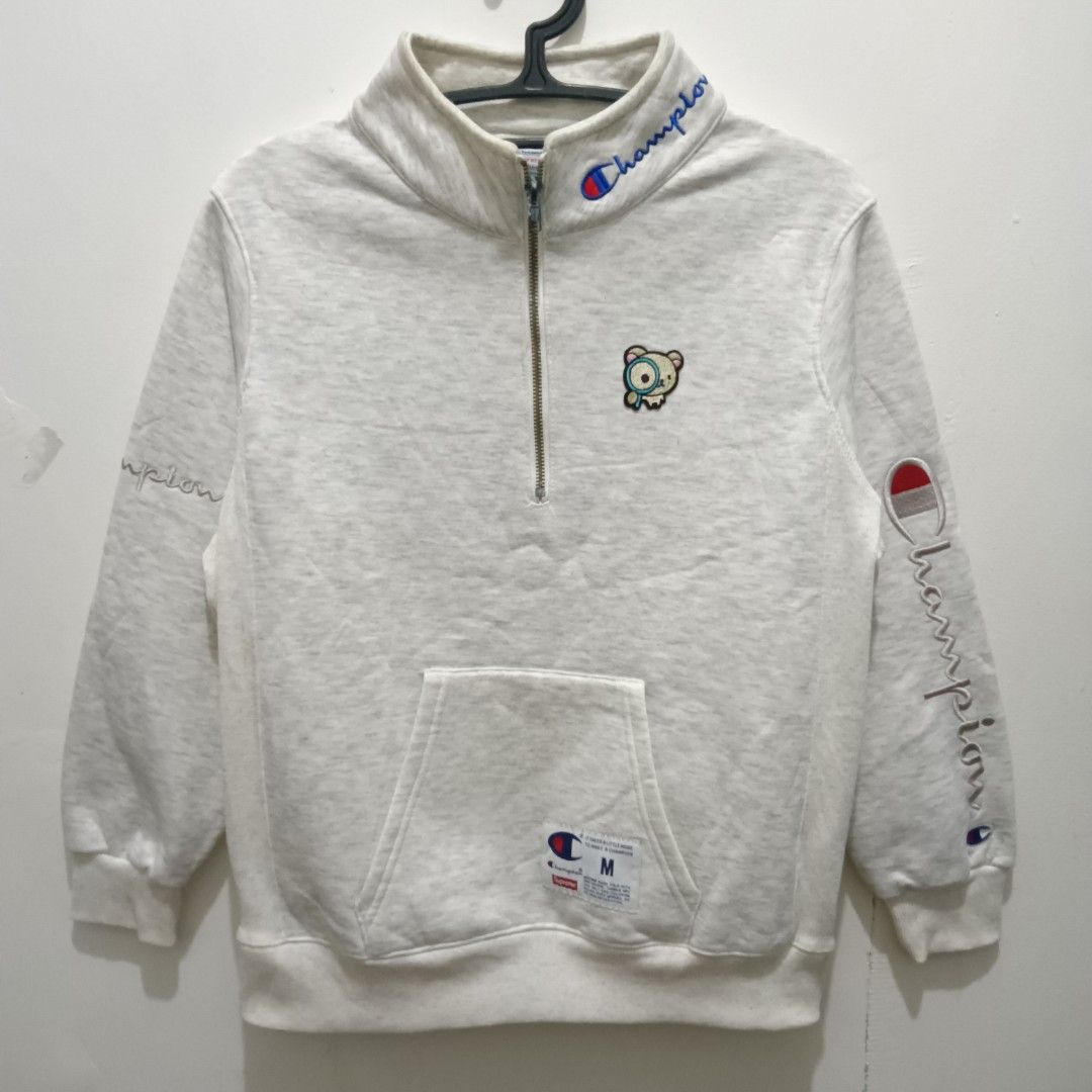 CHAMPION SUPREME Heather Gray Jacket (Category: Coats, Jackets and Outerwear) located in Caloocan City. Submitted by jaychingsss (Listing ID 1471262488, Image 1). Description: Champion Supreme Jacket - 180 21x26 Complete Tags YKK Zip NEED WASH.