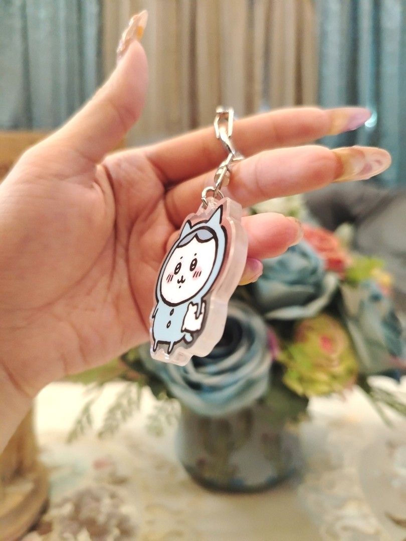 Chiikawa Hachiware Pajama Ver. Acrylic Keychain (Category: Character Goods) located in San Fernando. Submitted by jpmarketplace2023 (Listing ID 1471282886, Image 2). Description: 💚 All items are authentic from Japan. 💛 MOP: GCash (❌️ GCash Protect) 🩵 MOD: LBC only (❌️ S. Checkout, COD, COP) 💙 Meet-up: Vista Mall, San Fernando, Pampanga 💜 All items are on-hand. 🧡 First to pay gets the item first. ❤️ Breakable items are packed with care and c