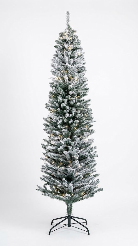 Christmas Tree 7ft - Slim Type with balls and ornaments (Category: Artificial Plants & Flowers) located in Pasig City. Submitted by mon.sib (Listing ID 1471208933, Image 1). Description: - Got the tree last year for 1800, the ornaments for 1200 - Slim snow-flocked Christmas tree designed for small spaces - Includes a set of silver and white bauble ornaments - Features a sturdy black metal stand - Quick and hassle-free setup - actual photos posted