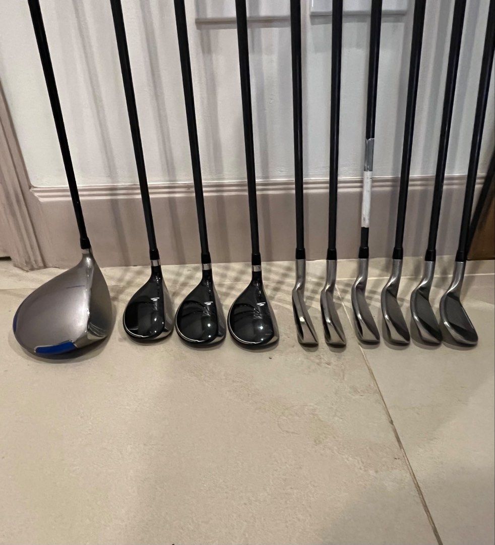 Cobra Men’s Golf Set Regular Graphite (Category: Golf) located in Manila. Submitted by caflaminia53135 (Listing ID 1471167958, Image 3). Description: - Total of 10 clubs in good overall condition - Regular graphite shafts for a smooth swing - Cobra Amp Cell driver included - Cobra Fly-Z S hybrids and irons (3, 4, 5h, 6, 7, 8, 9, PW, SW) - No golf bag included - Price is negotiable - Send a DM if interested.