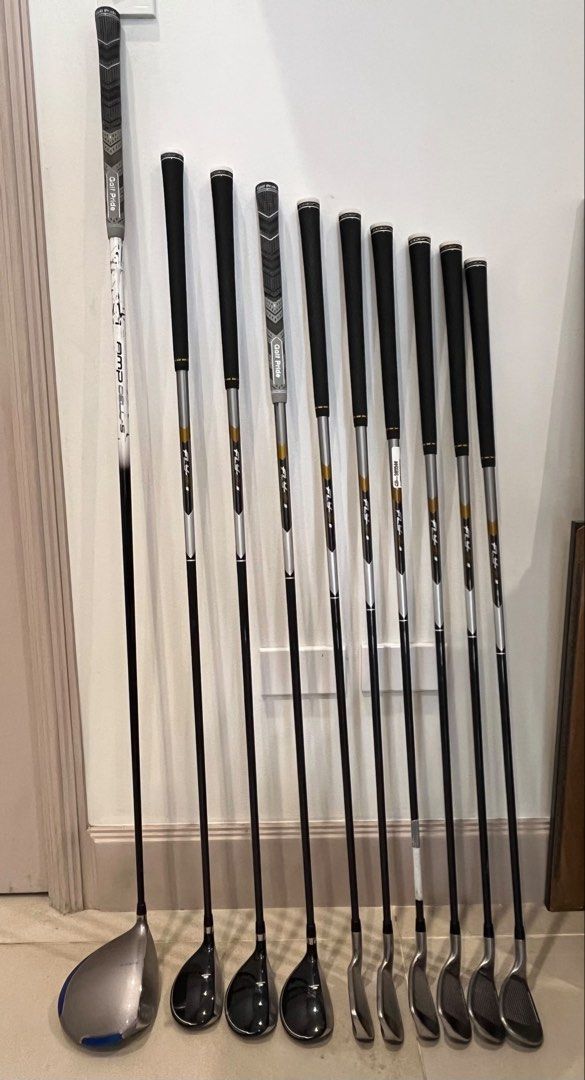 Cobra Men’s Golf Set Regular Graphite (Category: Golf) located in Manila. Submitted by caflaminia53135 (Listing ID 1471167958, Image 2). Description: - Total of 10 clubs in good overall condition - Regular graphite shafts for a smooth swing - Cobra Amp Cell driver included - Cobra Fly-Z S hybrids and irons (3, 4, 5h, 6, 7, 8, 9, PW, SW) - No golf bag included - Price is negotiable - Send a DM if interested.