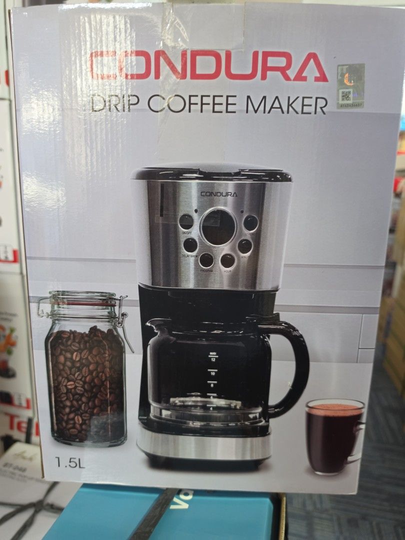 Condura drip coffee maker 1.5l (Category: Coffee Machines & Makers) located in Makati City. Submitted by melissa12345 (Listing ID 1471129781, Image 2). Description: Brandnew item sealed item 👉Read me 1st 📍Brand new 💯 📍Items on hand ❌ No COD 🏦 MOP bpi/bdo/GCash/maya 📍No return no exchange 📍Payment 1st before delivery 💰Cashless transaction at this moment..
