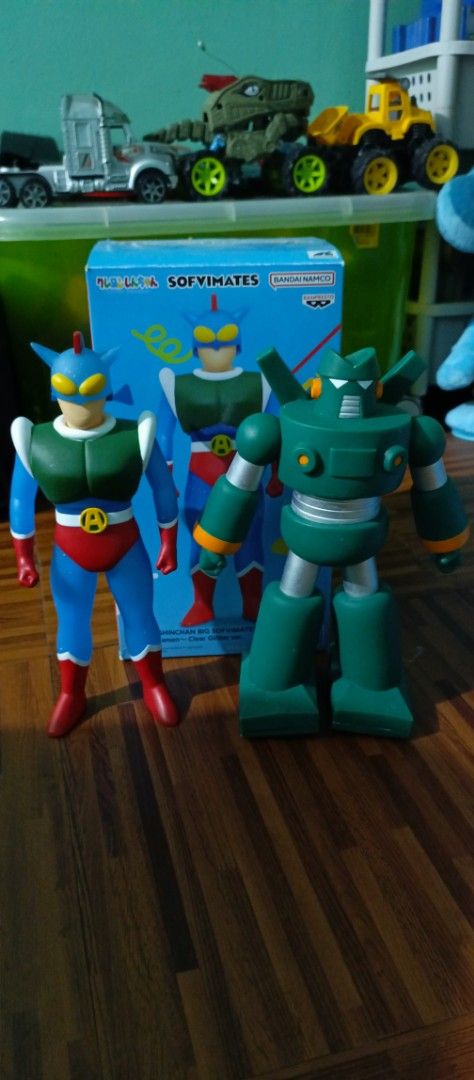 Crayon Shin-chan Action Kamen Sofvimates Figure with Box (Category: Figurines & Statues) located in Malabon City. Submitted by joewardabrera (Listing ID 1471257344, Image 1). Description: robot loose action man bib take both for 800.