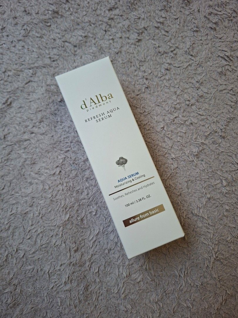 d'Alba Cooling Vitamin E Refresh Aqua Serum Spray Mist (Category: Face Care) located in Dagupan City. Submitted by jem.aly.n (Listing ID 1471227497, Image 1). Description: ✅Sealed/Brandnew ₱480 ONLY‼️ (1630 srp) Available shade: 📌100 ml MOD: ✅ Meet up (around Dagupan City, Pangasinan) ✅ Delivery (j&t courier) ✅️ Dropping Area (lucky pasabay) MOP: ✅️ Gcash & BDO (for delivery) ✅️ Cash (for meet up).
