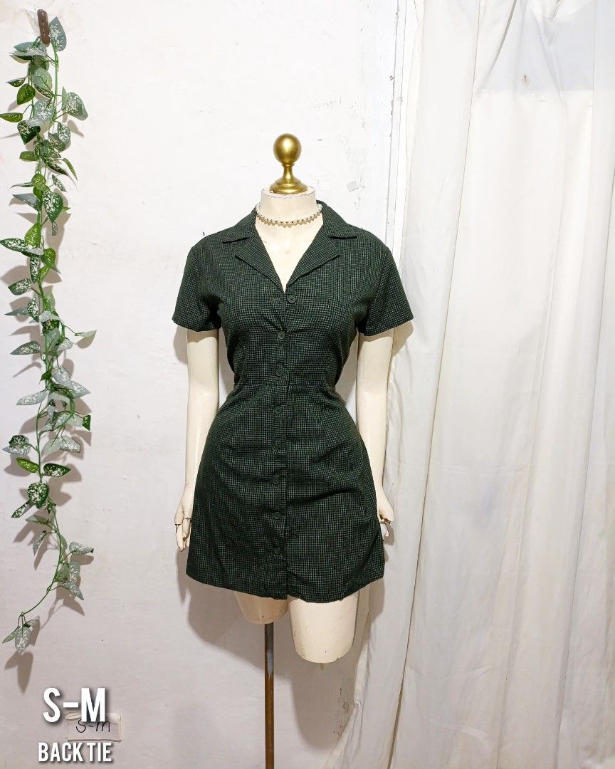 dark green mini plaid polo dress (Category: Dresses) located in Pateros City. Submitted by amj_amj (Listing ID 1471149880, Image 1). Description: .