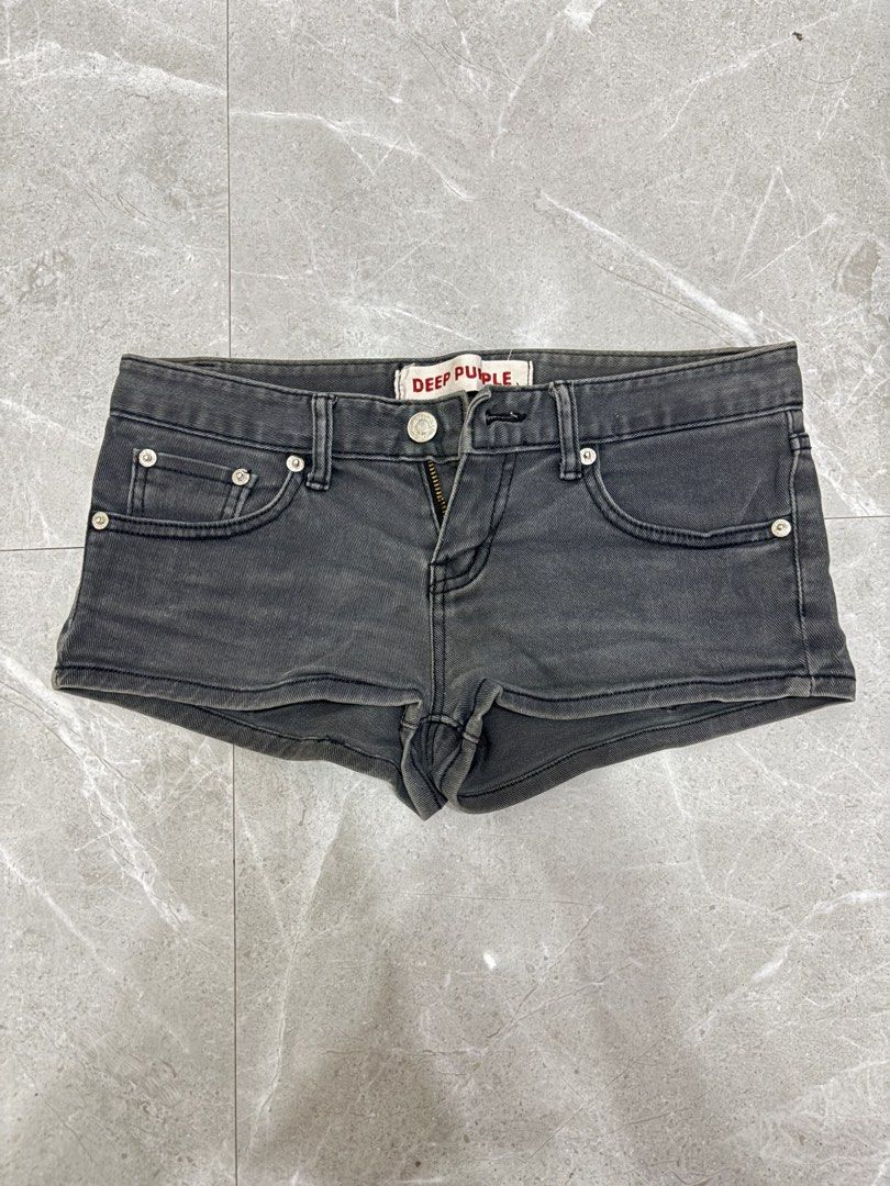 Deep Purple Grey Denim Shorts (Category: Shorts) located in Manila. Submitted by urechicthrftmnl (Listing ID 1471168891, Image 1). Description: Waistline:30 inch Outseam:8 inch .