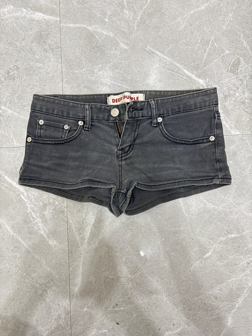 Deep Purple Grey Denim Shorts (Category: Shorts) located in Manila. Submitted by urechicthrftmnl (Listing ID 1471168891, Image 3). Description: Waistline:30 inch Outseam:8 inch .
