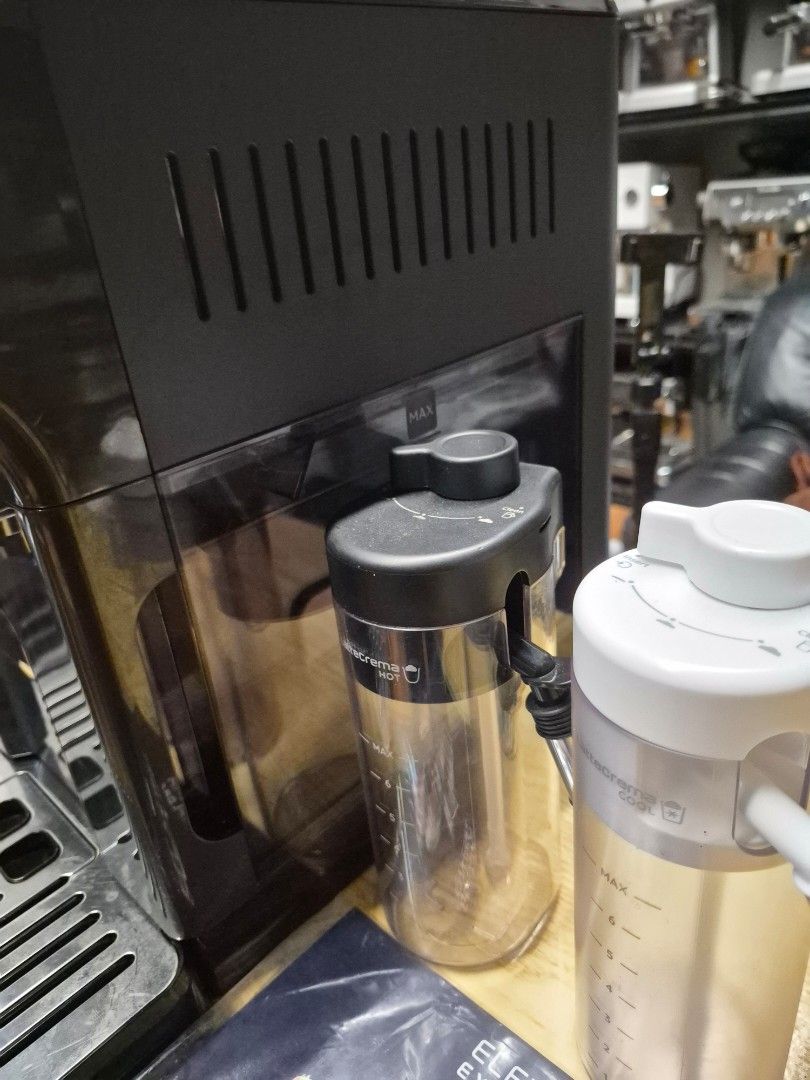 Delonghi Eletta explore (Category: Coffee Machines & Makers) located in Pulilan. Submitted by srtidon (Listing ID 1471123022, Image 3). Description: Delonghi Eletta explore Inclusion : Hot and cold mik carafe system Hot water spout User's manual Item condition: used with signs of usage but is fully operational and functions as intended. Brand new price: Php 168k My price: Php 60k only Disclaimer: All product names, logos, and brands are the prope