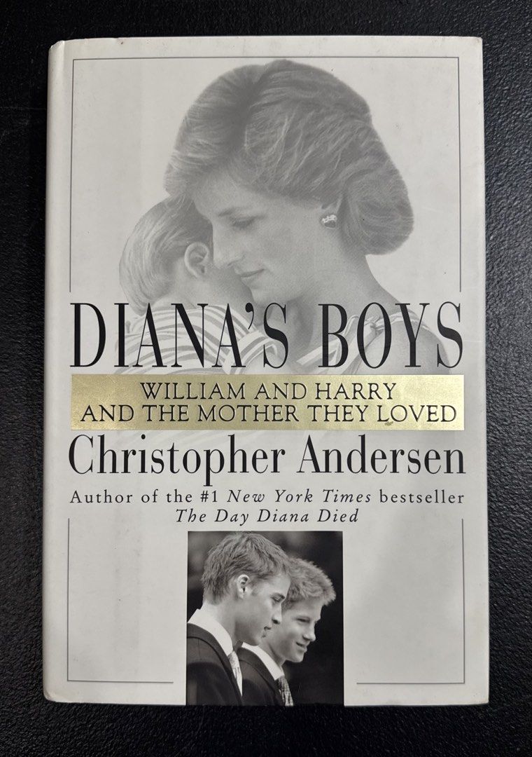 Diana's Boys - Christopher Andersen (Category: Storybooks) located in San Pedro. Submitted by pageturner19 (Listing ID 1471143250, Image 1). Description: - Title: Biography on Prince William, Prince Harry, and Princess Diana - Author: Christopher Andersen - Publisher: William Morrow - ISBN: 0-688-17204-0 - Format: Hardcover - Condition: Read a few chapters; clean pages and strong binding with minor shelf wear on edges..