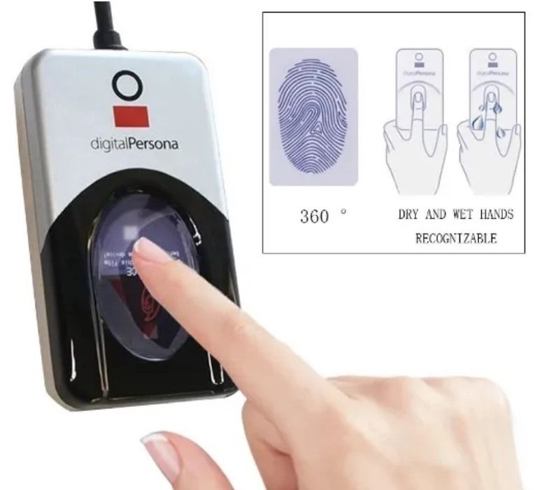 DigitalPersona HID USB Fingerprint Reader Scanner (Category: Printers, Scanners & Copiers) located in Quezon City. Submitted by electrotech (Listing ID 1471170881, Image 2). Description: - Brand new, never used DigitalPersona HID fingerprint scanner - Comes in original box with bundled USB cable - 360-degree fingerprint recognition - Reliable performance with both dry and wet fingers - Protective plastic film still intact on the reader surface - 