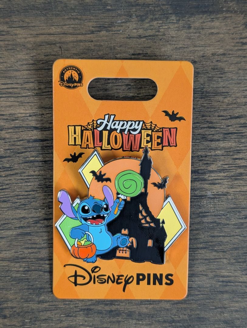 Disney Pin - Stitch Trick-or-Treating - Black Castle Silhouette Series ...