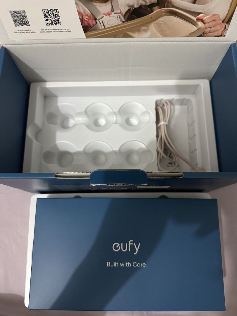 Eufy S1 Pump (2 DAYS OLD) (Category: Breastfeeding & Bottle Feeding) located in Angeles City. Submitted by ginlyy (Listing ID 1471185043, Image 3). Description: Selling my 2 days old Eufy S1 wearable breast pumps — COMPLETE SET Yes po kakabili lang🙂‍↕️ Delivered on October 28 and tried only twice. Used with the 17mm flange only. Already sterilized and placed back in its box. RFS: Impulsive buy. Decided to switch to exclusive formula feeding. Wal