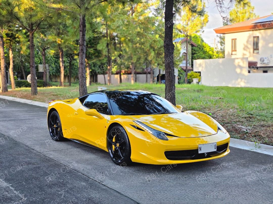Ferrari 458 Italia (Category: Used Cars) located in Las Pinas. Submitted by r91cars (Listing ID 1471227629, Image 2). Description: 2014 Ferrari 458 Italia Giallo Modena 25K Mileage Casa Maintained Enrolled Ferrari Velocita F1 Titanium Exhaust New Michelin 4S Tires "Owner Seller" Asking 16.5M Negotiable Open for trade.