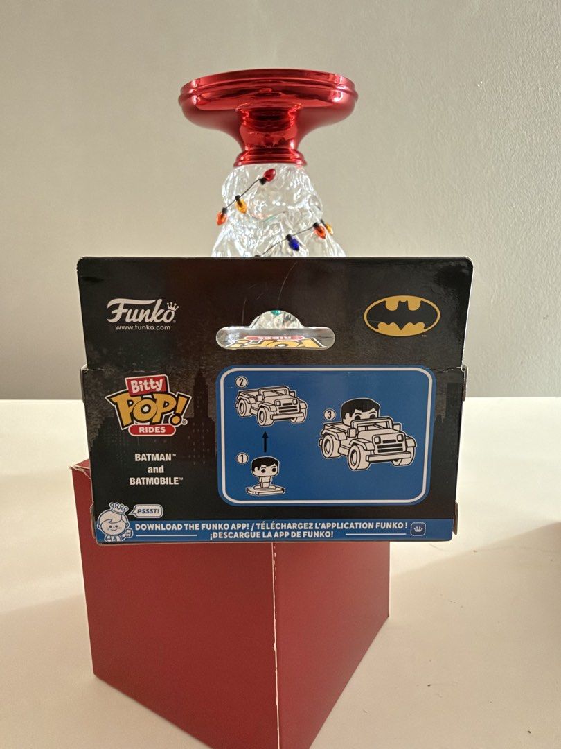Funko Bitty Pop Rides Batman and Batmobile Vinyl Figures (Category: Designer & Blind Box Toys) located in Las Pinas. Submitted by trueflower_125fe9 (Listing ID 1471149082, Image 2). Description: - Funko Bitty Pop Rides Batman and Batmobile set - Series Number: 88 - Miniature vinyl figure inside original window display packaging - Box features authentic artwork and barcode on the back - 100% unopened, pristine condition, ideal for Funko collectors