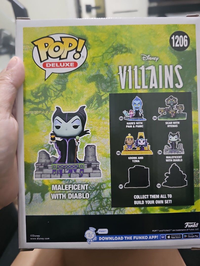 Funko Pop Deluxe 1206 MALEFICENT (Category: Designer & Blind Box Toys) located in Manila. Submitted by learni01 (Listing ID 1471214776, Image 3). Description: - Brand: Funko Pop Deluxe - Item Number: 1206 - Condition: Brand new, never opened, box kept intact - Packaging: Original green box with clear front display window - Special Feature: Features green jungle-themed background art inside.