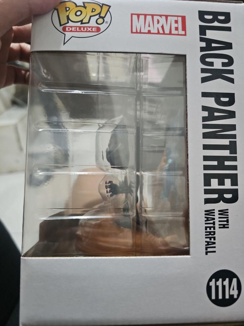 Funko Pop Deluxe Marvel Black Panther With Waterfall 1114 (Category: Figurines & Statues) located in Manila. Submitted by learni01 (Listing ID 1471215122, Image 2). Description: - Brand: Funko Pop Deluxe - Item: #1114 Black Panther with Waterfall Background - Franchise: Marvel Cinematic Universe (MCU) - Packaging: Original window box, great for display - Condition: Brand new / Mint in box - Ideal for: Marvel fans and serious Funko collectors.