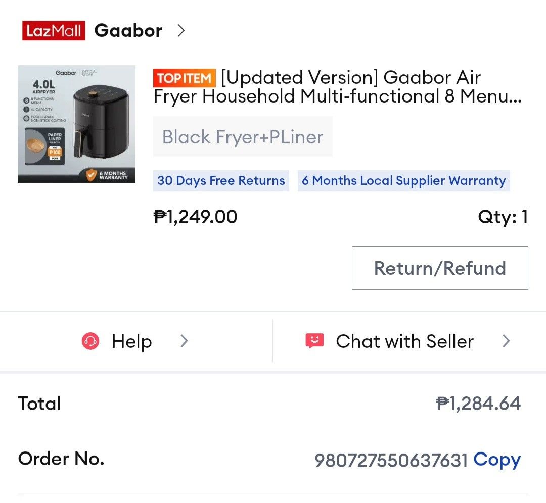 Gaabor AirFryer (Category: Other Kitchen Appliances) located in Bacoor. Submitted by primefindsph (Listing ID 1471167146, Image 3). Description: .