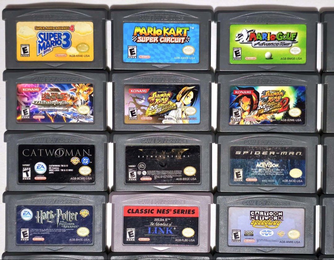 Gameboy Advance Cartridges (Category: Nintendo) located in Santa Rosa. Submitted by j.r.constantino (Listing ID 1471284058, Image 2). Description: 📣 For sale Original GBA Games 📣 🏷️ Super Mario Bros. 3 - ₱1000 🏷️ Mario Kart Super Circuit - ₱800 🏷️ Mario Golf Advance Tour - ₱1,200 🏷️ Mario Advance Party - ₱800 🏷️ Mario Pinball Land - ₱800 🏷️ Donkey Kong Country (relabel) - ₱600 🏷️ Yu-Gi-Oh 7 Trials to Glory - ₱600 🏷️ Shaman King Master o