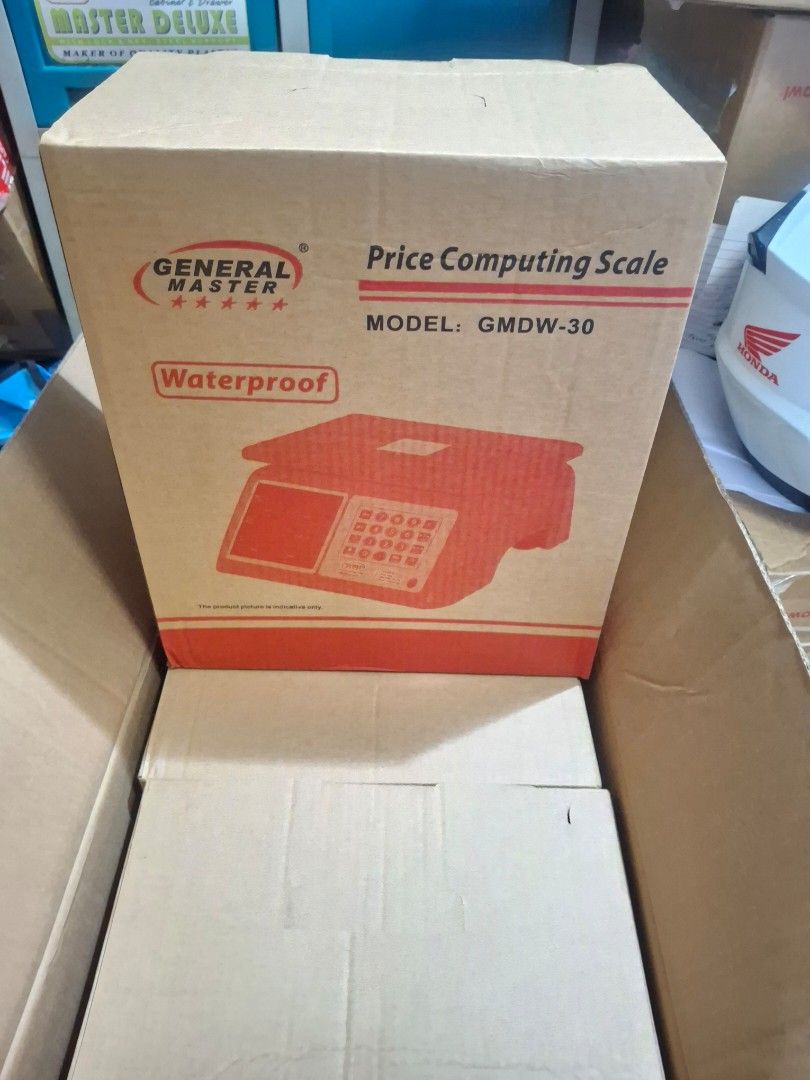 General Master GMDW-30 Price Computing Scale (Category: Health Monitors & Weighing Scales) located in Manila. Submitted by tintin1224 (Listing ID 1471202214, Image 2). Description: General Master Digital Price Computing Scale (Model: GMDW-30) - Waterproof design ideal for wet markets and retail shops - Clear red LED displays showing weight, unit price, and total price - Full keypad setup featuring zero, tare, and memory functions - Comes complete