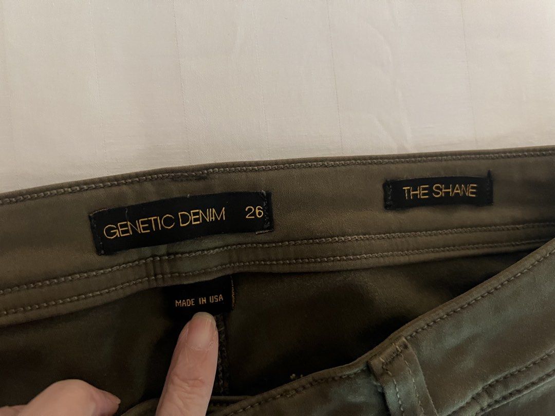 Genetic Denim Jeans (Category: Other Bottoms) located in Quezon City. Submitted by inthefrow (Listing ID 1471231067, Image 2). Description: - Preloved - In a moss green color - In the softest brush cotton - Purchased in Barney’s NY - Low rise, fitted • Best price already .