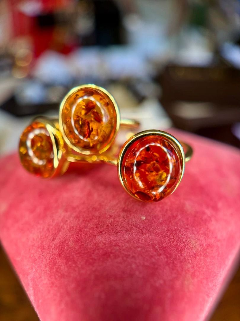 Genuine Amber in Gold-Plated Silver Setting (Category: Rings) located in Baguio. Submitted by asna_taku (Listing ID 1471165280, Image 3). Description: 🍯 Genuine Amber in Gold-Plated Silver Setting A little piece of golden warmth! ✨ Genuine amber features beautiful natural inclusions and rich honey-orange tones, making every piece unique. Its warm glow gives that timeless, vintage-luxe appeal. 💛 ✨ Genuine Amber ✨ Brand-new silver, plated in gold