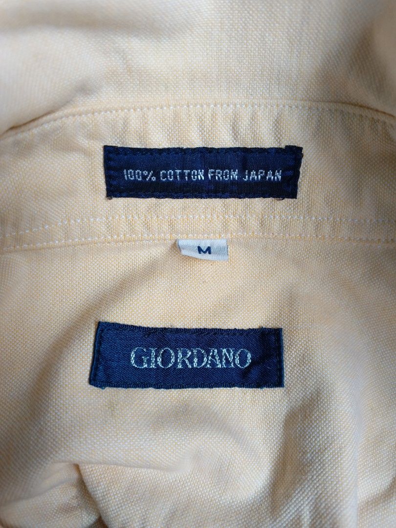 GIORDANO CLASSICS yellow long-sleeve button-down shirt (Category: Tshirts & Polo Shirts ) located in Baguio. Submitted by mir_yam.elias (Listing ID 1471200709, Image 3). Description: GIORDANO CLASSICS yellow long-sleeve button-down shirt Medium on mens Semi-L women's slight flaw on last pic.