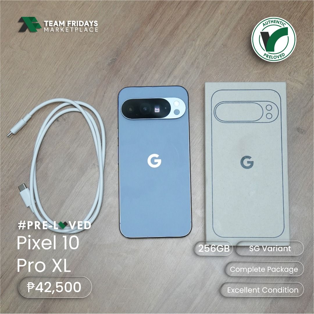 Google Pixel 10 Pro XL (256GB) (Category: Google Pixel) located in Quezon City. Submitted by teamfridaysmarketplace (Listing ID 1471183272, Image 3). Description: Google Pixel 10 Pro XL (256GB) Openline SALE Price: Php42500 The unit is in good condition (1 Visible case mark at the back) Warranty: 7 Days Money Back Guaranteed Package: complete standard package Description - 256GB - SG Variant - Guaranteed No defects and NOT Refurbish!!! Globe: 091
