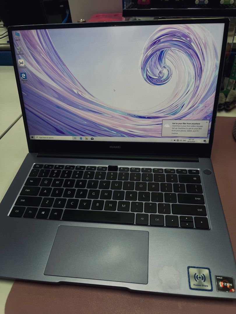 Huawei MateBook D 14 Ryzen 5 Laptop (Category: Laptops & Notebooks) located in Pasig City. Submitted by frenzybabe (Listing ID 1471127568, Image 1). Description: - Model: Huawei MateBook D 14 Laptop - Color: Sleek Blue-Grey - Processor: AMD Ryzen 5 3500U with Radeon Vega Mobile Gfx (2.10 GHz) - Memory: 8.00 GB RAM - Operating System: 64-bit, x64-based processor (Windows) - Key Feature: Built-in secure pop-up webcam nestled between F6 and F7 keys 