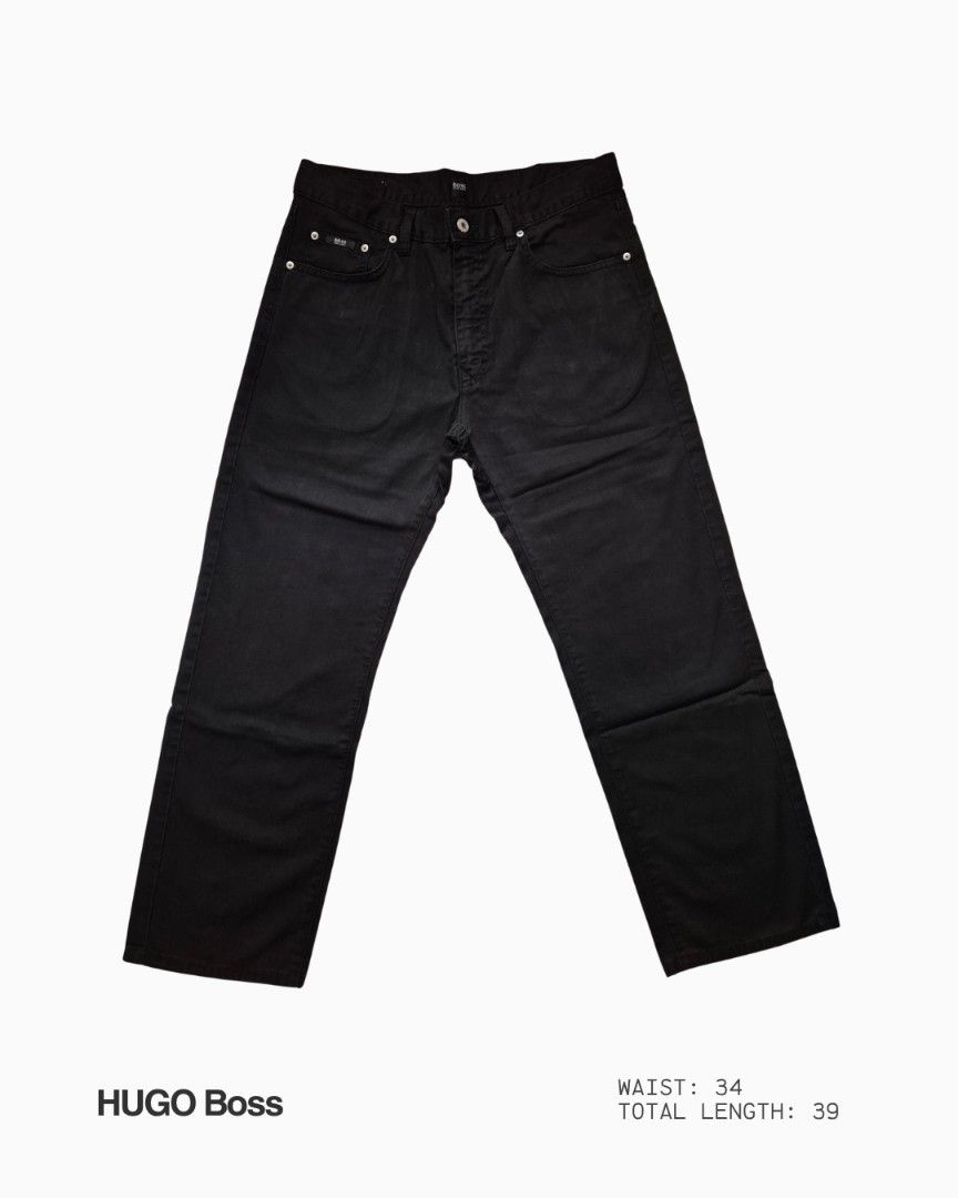 HUGO Boss Black Slacks Arkansas 1 (Category: Jeans) located in Quezon City. Submitted by studiothrifty (Listing ID 1471227007, Image 1). Description: HUGO Boss Black Slacks Arkansas 1 waist - 34in length - 39in Details: Black Slacks Zip Made in Turkey Message for more photos or inquiries.