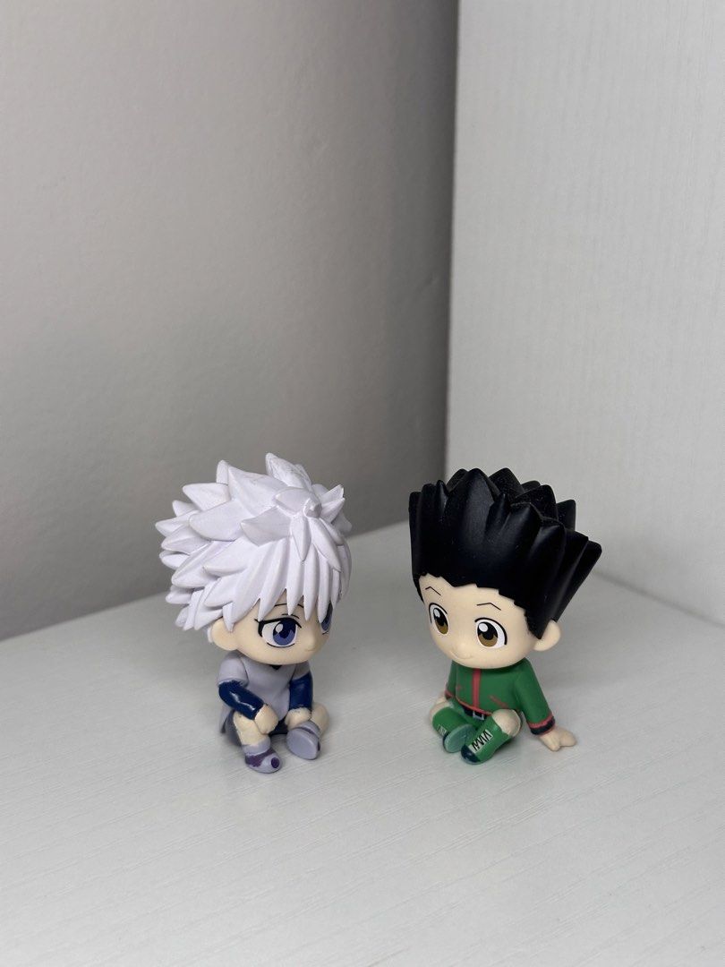 Hunter x Hunter Gon and Killua Suwarasetai Figures (Category: Figurines & Statues) located in Escalante. Submitted by satidayz (Listing ID 1471217479, Image 2). Description: HxH Gon and Killua Gashapon 🎣⚡️ 🐟 450 each 🐟800 if set 🐟 dm for inquiries and condi pics 🐟 no rush shipping 📍negros occ 🚛 j&t 💸 maribank, gcash.