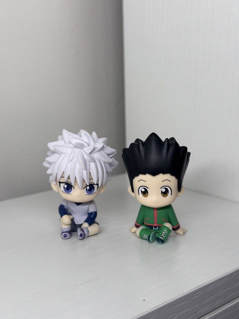 Hunter x Hunter Gon and Killua Suwarasetai Figures (Category: Figurines & Statues) located in Escalante. Submitted by satidayz (Listing ID 1471217479, Image 1). Description: HxH Gon and Killua Gashapon 🎣⚡️ 🐟 450 each 🐟800 if set 🐟 dm for inquiries and condi pics 🐟 no rush shipping 📍negros occ 🚛 j&t 💸 maribank, gcash.