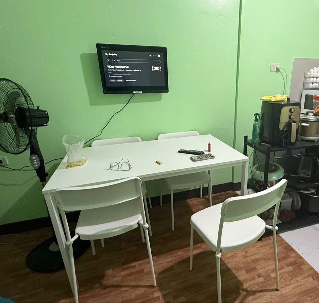 IKEA DINING SET (Category: Tables & Sets) located in Caloocan City. Submitted by itzmejaja (Listing ID 1471222414, Image 2). Description: With 4 Chairs.
